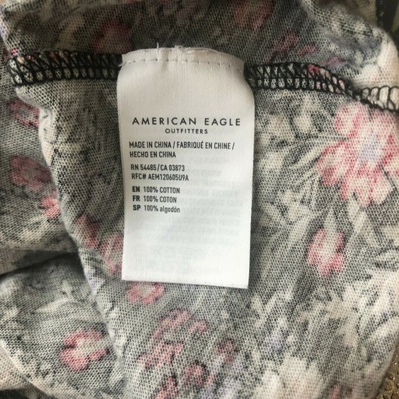 🌸2 for $15🌸 American Eagle Outfitters Knit Floral Ruffle Top - Picture 5 of 5
